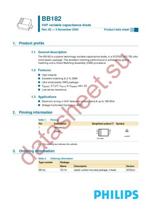 BB182 T/R datasheet  